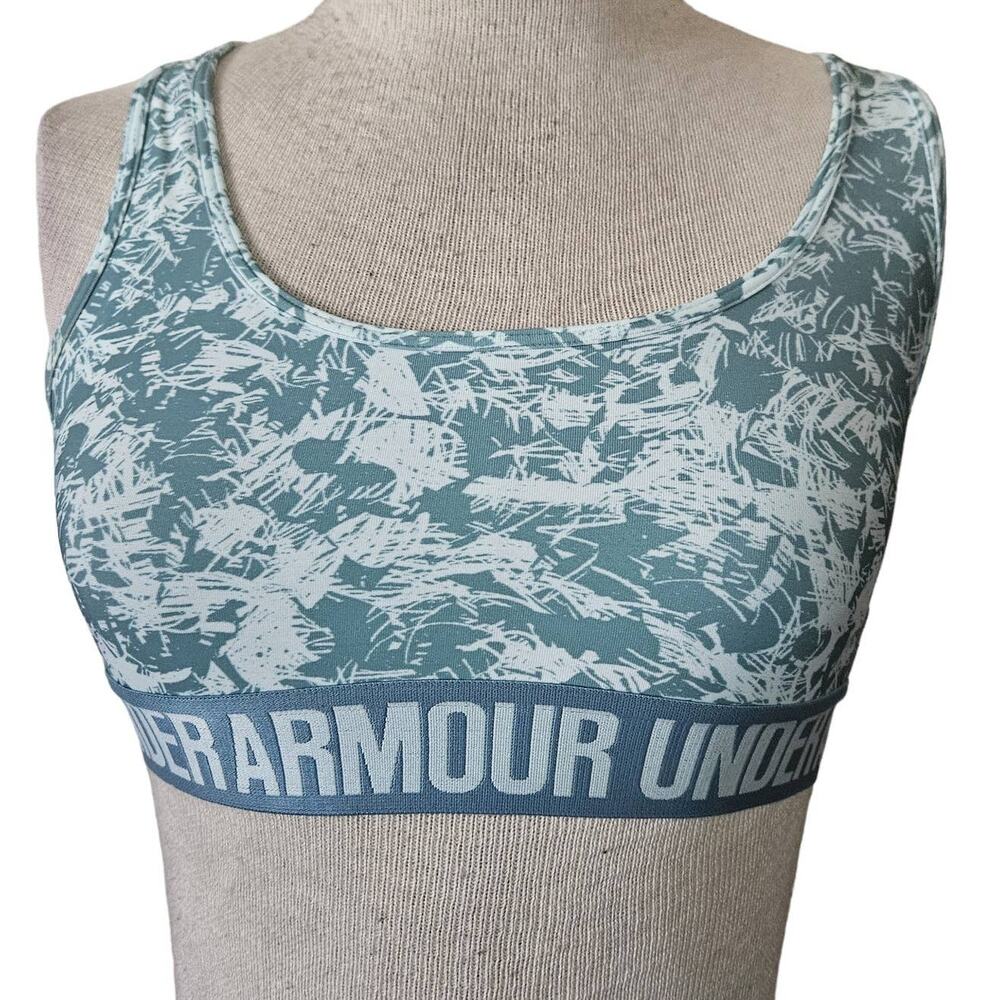 Under Armour Blue Racerback Compression Sports Bra Size Small